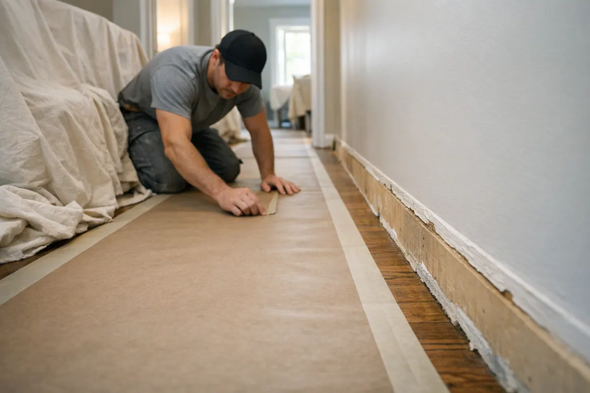 Floor and Surface Protection Setup