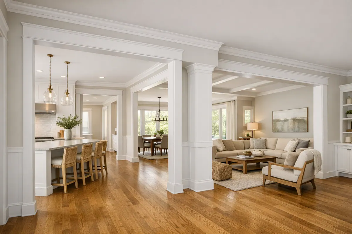 Defined Open-Concept Living Space
